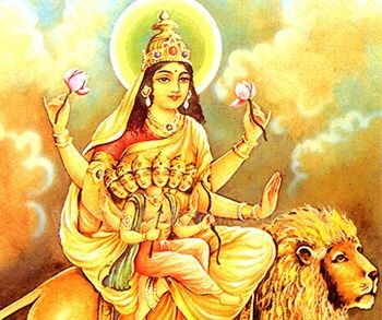 नवरात्रको पाँचौँ दिन पार्वतीबाट जन्म लिएकी स्कन्दमाताको पूजा आराधना