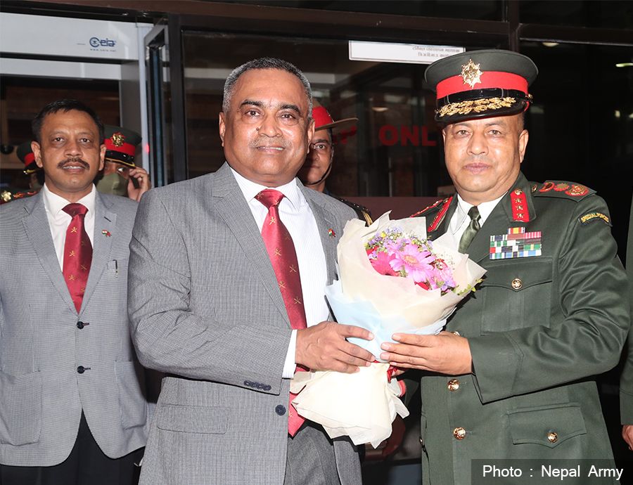 भारतीय सेना प्रमुखले शीतल निवासमा नेपाली सेनाको मानार्थ महारथीको दर्जा पाउने