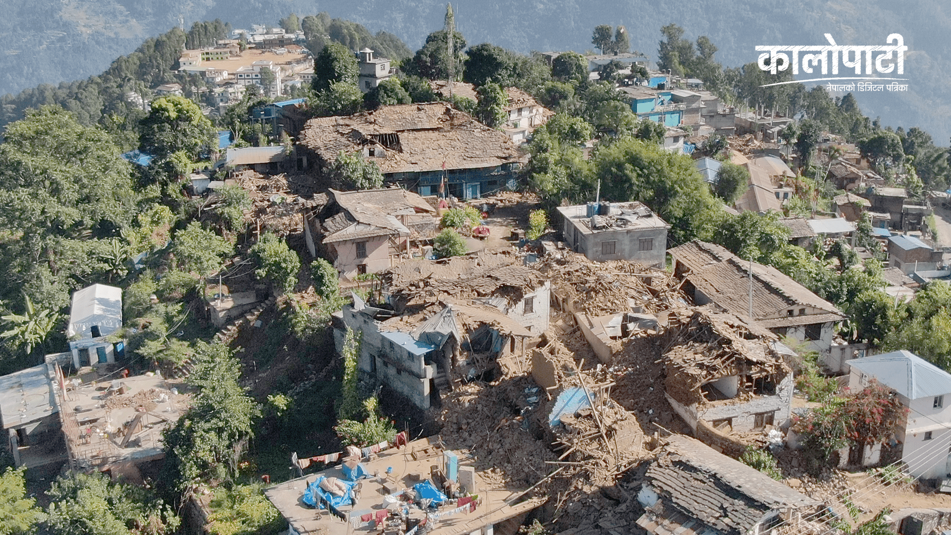 तरुण दलद्धारा भूकम्प पीडितका लागि अस्थायी आवास निर्माण
