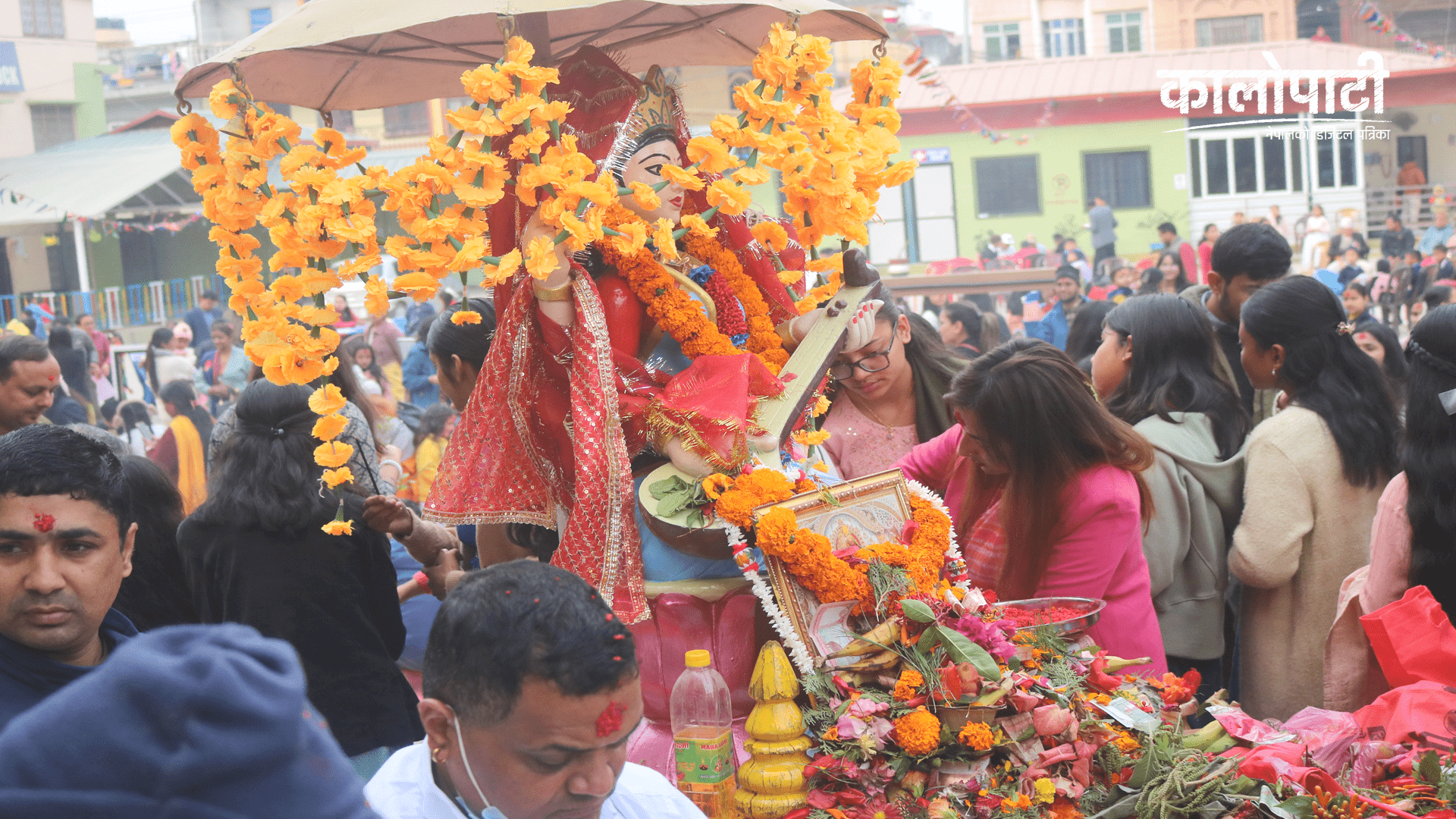 विद्याकी देवी सरस्वतीको पूजा आरधाना गरी मनाइदै..(फोटो-फिचर)